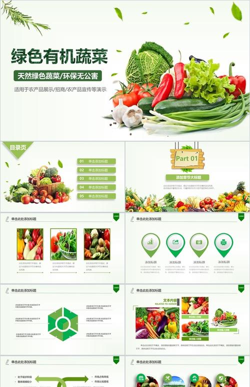 天然绿色有机环保蔬菜农产品宣传展